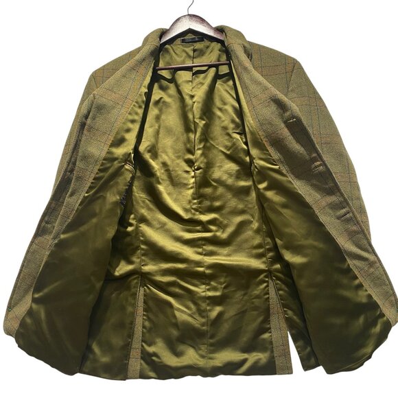 Vintage Green Country Check Tweed Jacket - Picture 2 of 6